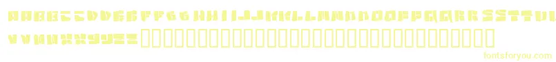 Fonte Copycut – fontes amarelas em um fundo branco