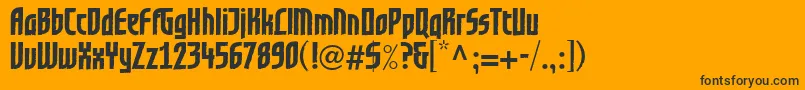 GrafiloneLlBold Font – Black Fonts on Orange Background