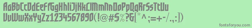 GrafiloneLlBold Font – Gray Fonts on Green Background