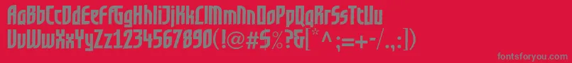 GrafiloneLlBold Font – Gray Fonts on Red Background