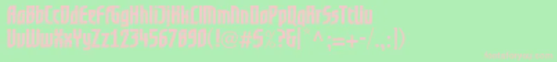 GrafiloneLlBold Font – Pink Fonts on Green Background