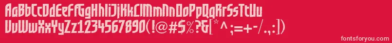 GrafiloneLlBold Font – Pink Fonts on Red Background