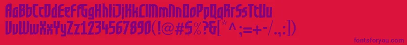 GrafiloneLlBold Font – Purple Fonts on Red Background