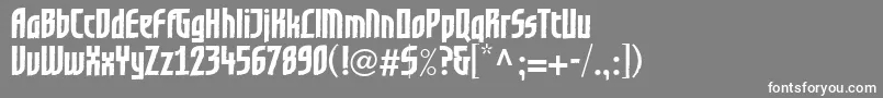 GrafiloneLlBold Font – White Fonts on Gray Background