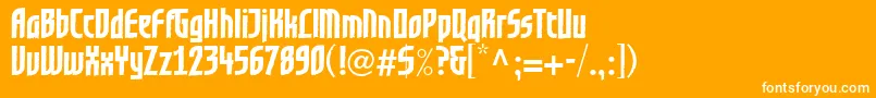 GrafiloneLlBold Font – White Fonts on Orange Background