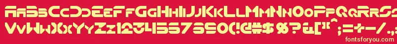 Flynn Font – Yellow Fonts on Red Background