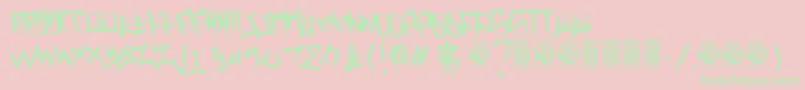 VancejacksonRegular Font – Green Fonts on Pink Background