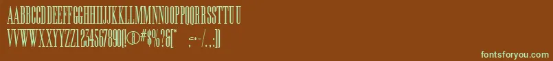 LongTallSallyEenPlain Font – Green Fonts on Brown Background