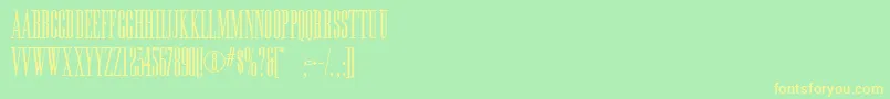 LongTallSallyEenPlain Font – Yellow Fonts on Green Background