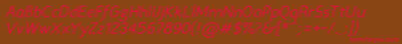 Candelaitalic Font – Red Fonts on Brown Background