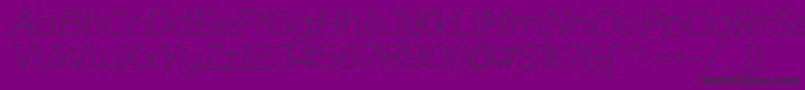 NexaSlabThinItalic Font – Black Fonts on Purple Background