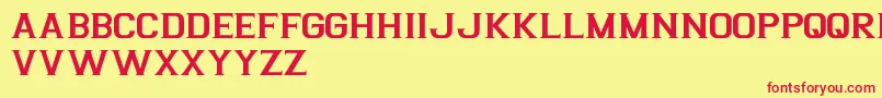 ArgentinaFreePromo Font – Red Fonts on Yellow Background
