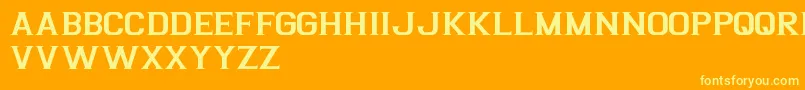 Fonte ArgentinaFreePromo – fontes amarelas em um fundo laranja
