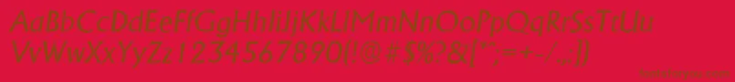More about AdelonantiqueItalic Font AdelonantiqueItalic Font – Brown Fonts on Red Background