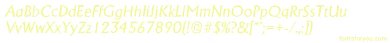 AdelonantiqueItalic Font – Yellow Fonts on White Background