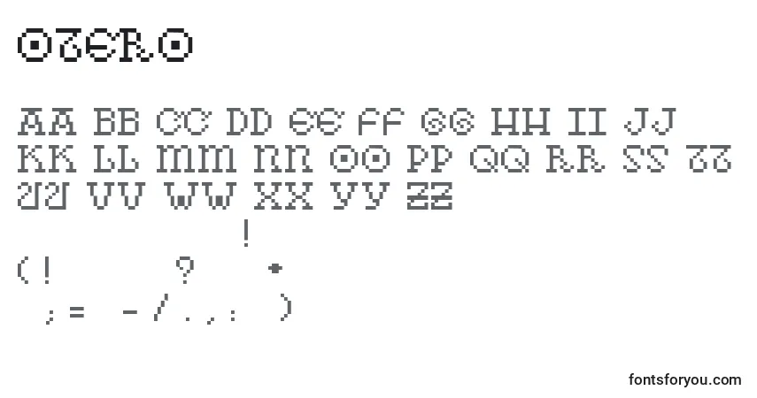 Шрифт Otero – алфавит, цифры, специальные символы