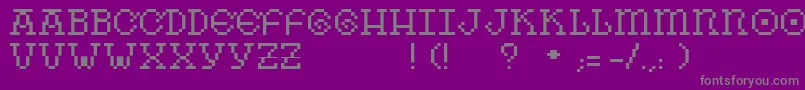フォントOtero – 紫の背景に灰色の文字