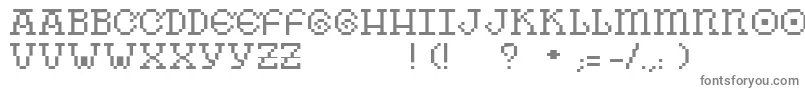 フォントOtero – 白い背景に灰色の文字