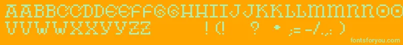 Otero Font – Green Fonts on Orange Background
