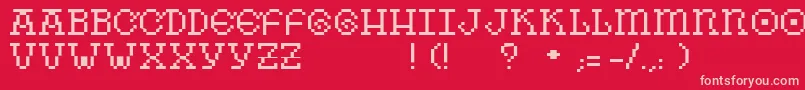 Otero Font – Pink Fonts on Red Background