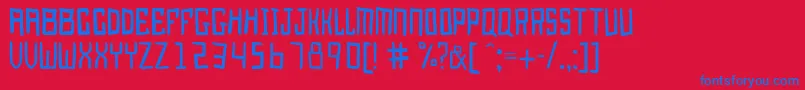 Juggernaut Font – Blue Fonts on Red Background
