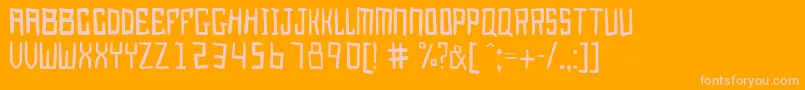 Juggernaut Font – Pink Fonts on Orange Background