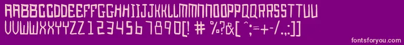 Juggernaut Font – Pink Fonts on Purple Background