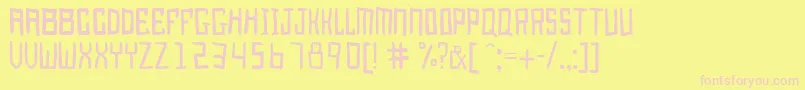 Juggernaut Font – Pink Fonts on Yellow Background