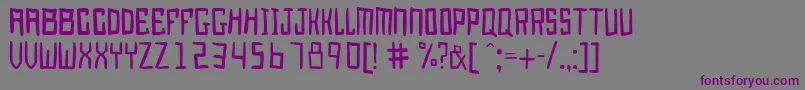 Juggernaut Font – Purple Fonts on Gray Background