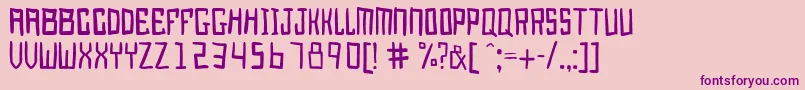 Juggernaut Font – Purple Fonts on Pink Background