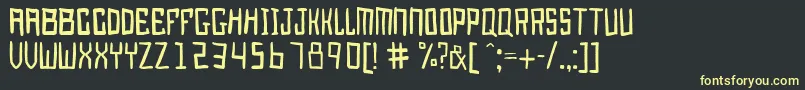 Juggernaut Font – Yellow Fonts on Black Background