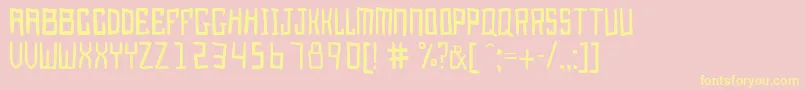 Juggernaut Font – Yellow Fonts on Pink Background