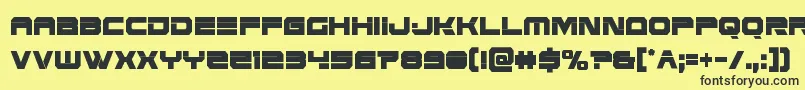 Eridanusxtracond Font – Black Fonts on Yellow Background