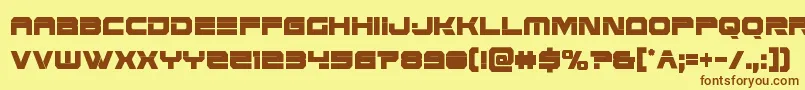 Eridanusxtracond Font – Brown Fonts on Yellow Background