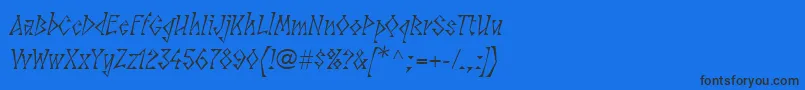 LinotypesunbursteastRegular Font – Black Fonts on Blue Background