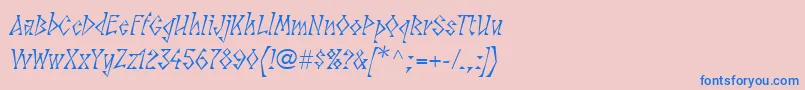 LinotypesunbursteastRegular Font – Blue Fonts on Pink Background