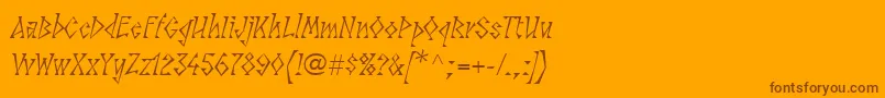 LinotypesunbursteastRegular Font – Brown Fonts on Orange Background