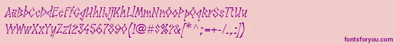 LinotypesunbursteastRegular Font – Purple Fonts on Pink Background