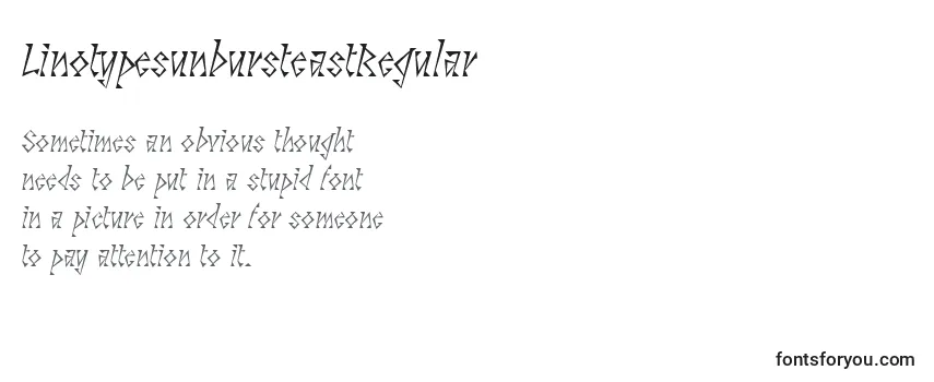 LinotypesunbursteastRegular Font