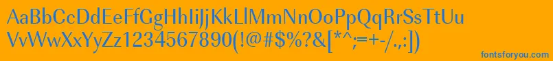 Urwimperialtextnar Font – Blue Fonts on Orange Background