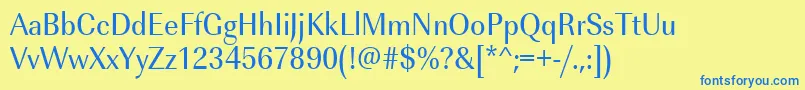 Urwimperialtextnar Font – Blue Fonts on Yellow Background