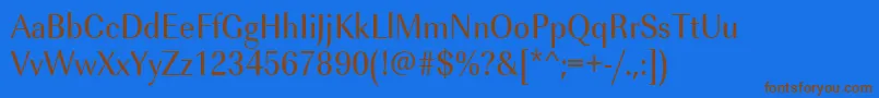 Urwimperialtextnar Font – Brown Fonts on Blue Background
