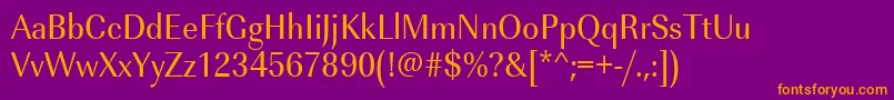 Urwimperialtextnar Font – Orange Fonts on Purple Background