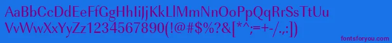 Urwimperialtextnar Font – Purple Fonts on Blue Background