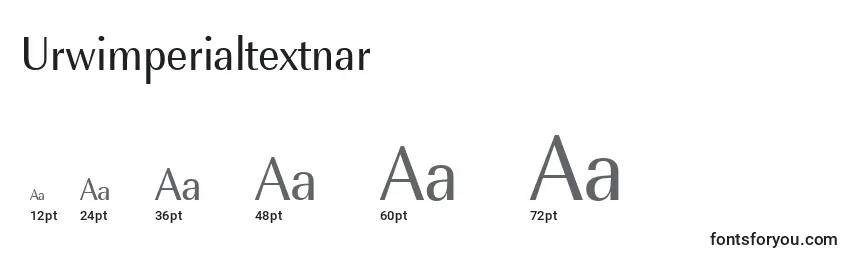 Размеры шрифта Urwimperialtextnar