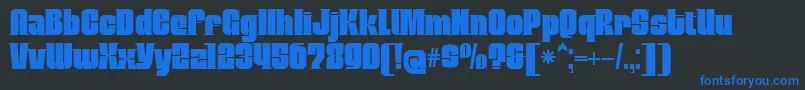 MobleyserifRegular Font – Blue Fonts on Black Background