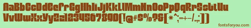 MobleyserifRegular Font – Brown Fonts on Green Background