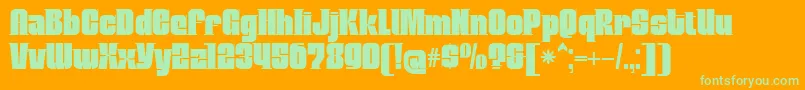 MobleyserifRegular Font – Green Fonts on Orange Background