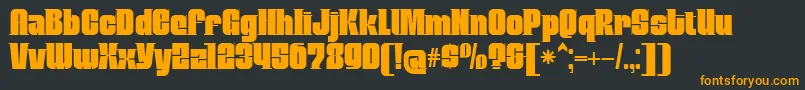 MobleyserifRegular Font – Orange Fonts on Black Background