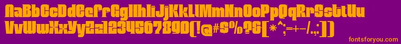 MobleyserifRegular Font – Orange Fonts on Purple Background